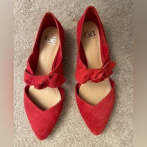 Gianni Bini Red Flats with Twist Tie Detail Size 9.5